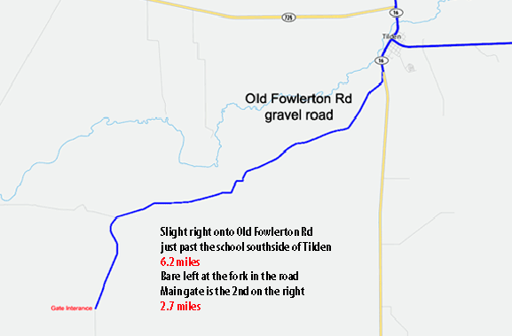 Map From Tilden To Ranch Gate